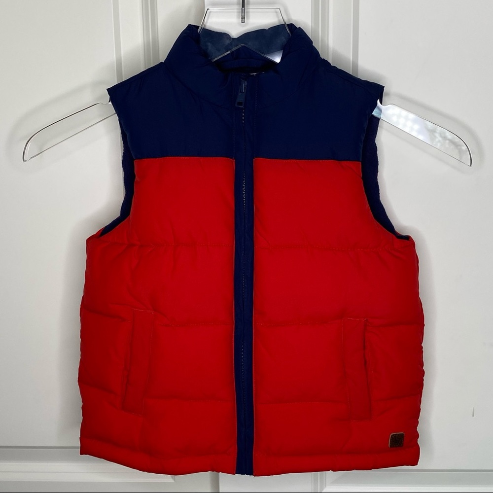 Janie Jack Boys Vest Puffer 3 4 Toddler Down Blue Red Kids Jacket Coat Children